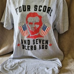 Four score and seven beers ago crewneck tshirt